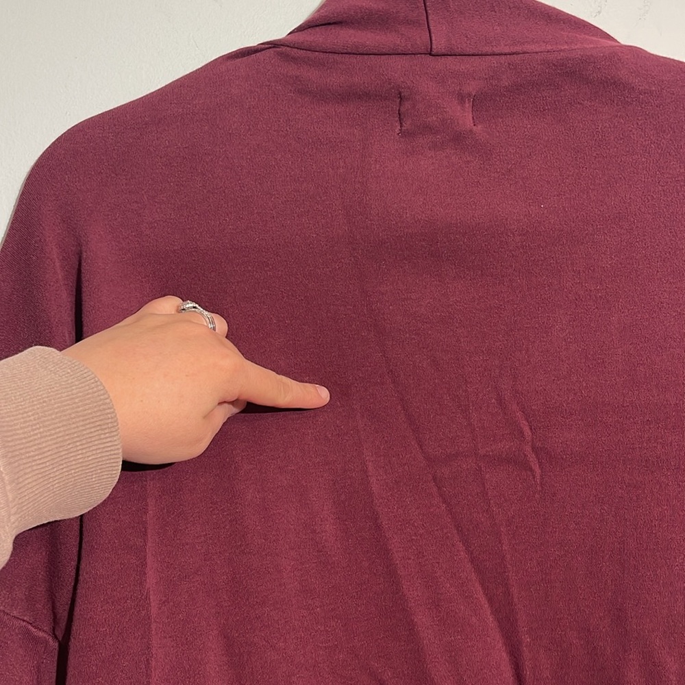 Pact Airplane Organic Cotton Open Front Cardigan Women’s M/L Oversized Pockets - Picture 6 of 8